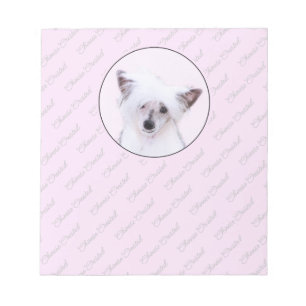 Chinese Crested Powderpuff Painting - Dog Art Notepad