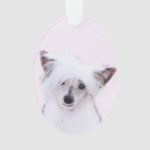 Chinese Crested Powderpuff Painting - Dog Art Ornament