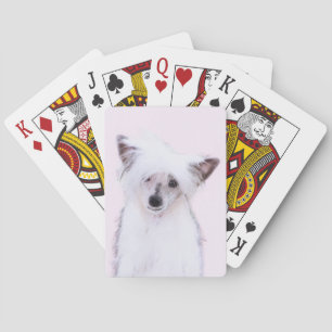 Chinese Crested Powderpuff Painting - Dog Art Playing Cards