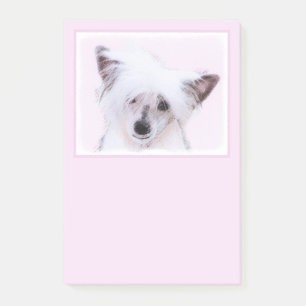 Chinese Crested Powderpuff Painting - Dog Art Post-it Notes