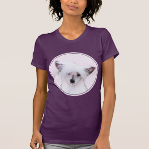 Chinese Crested Powderpuff Painting - Dog Art T-Shirt