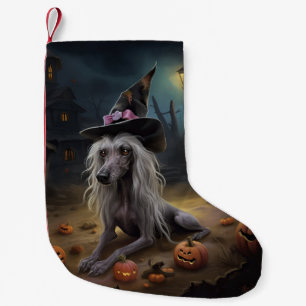 Chinese Crested Pumpkins Halloween Scary Small Christmas Stocking