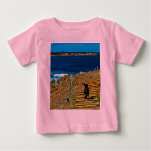 Chinese Crested Puppy Dog Steals Teddy, Baby T-Shirt
