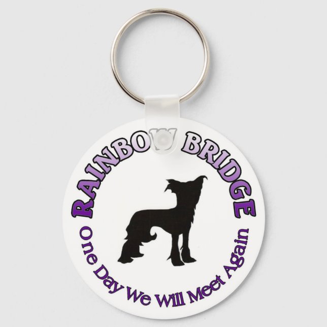 CHINESE CRESTED RAINBOW BRIDGE KEYCHAIN (Front)