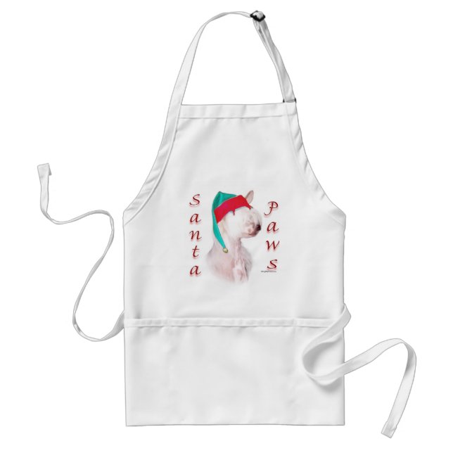 Chinese Crested Santa Paws Standard Apron (Front)
