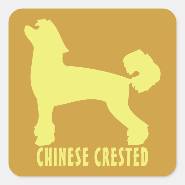 Chinese Crested Square Sticker (Front)