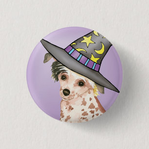 Chinese Crested Witch 3 Cm Round Badge