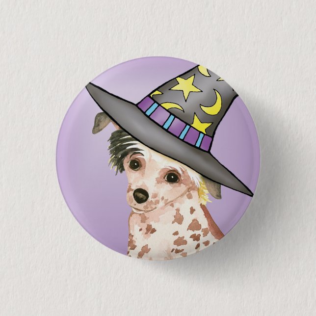 Chinese Crested Witch 3 Cm Round Badge (Front)