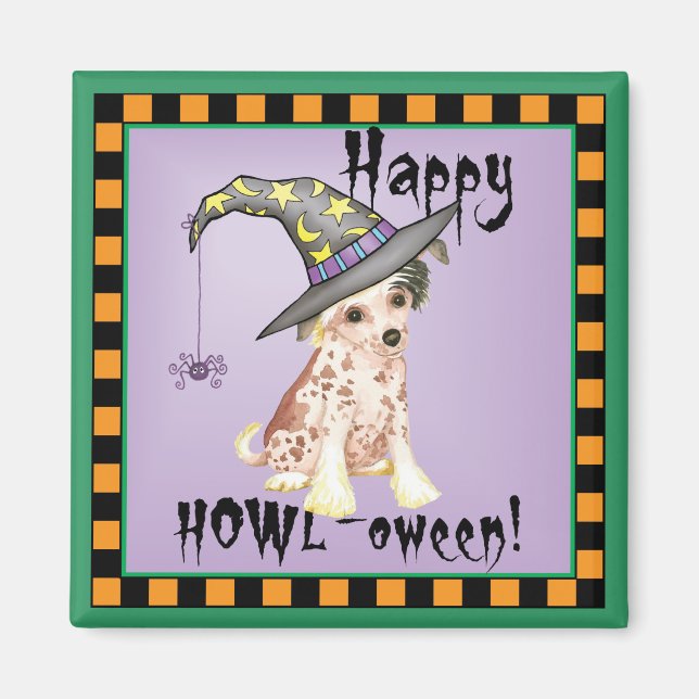Chinese Crested Witch Magnet (Front)