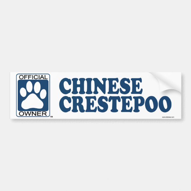 Chinese Crestepoo Blue Bumper Sticker (Front)