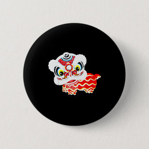 Chinese Cute Traditional Dancing Lion Art Happy Ne 6 Cm Round Badge