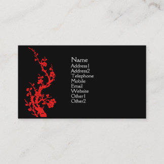 Chinese Design Profile Card Red