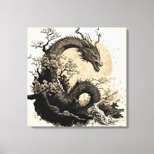 Chinese dragon 2 canvas print (Front)