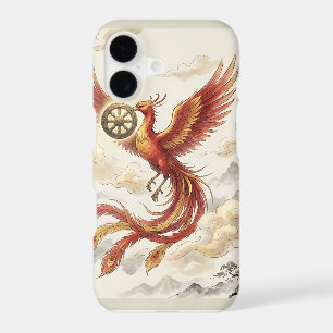 Chinese Dragon and Dhamma Wheel Artistic iPhone Ca