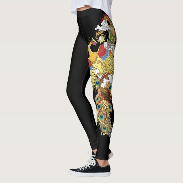 Chinese dragon and phoenix leggings (Left)