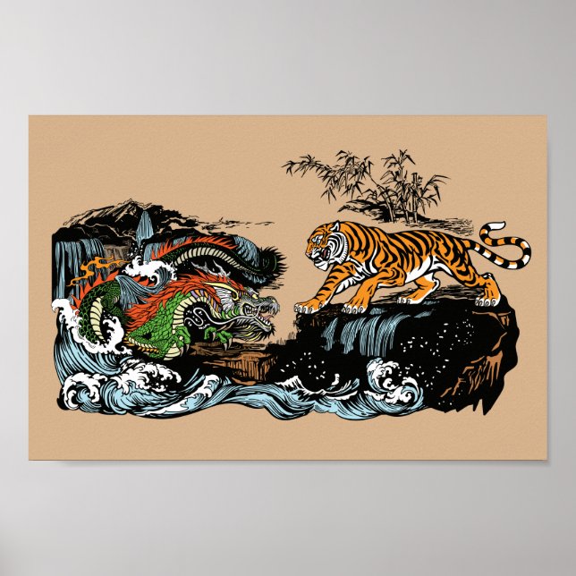 Chinese Dragon and Tiger Poster (Front)