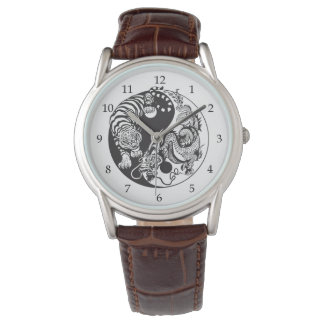 Chinese Dragon and White Tiger Yin Yang Watch