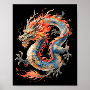 Chinese Dragon Asian Mythology Zodiac  Poster