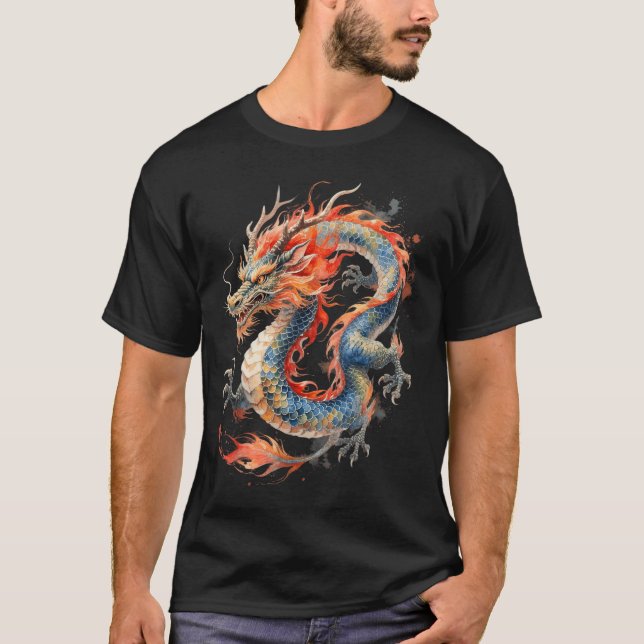 Chinese Dragon Asian Mythology Zodiac  T-Shirt (Front)