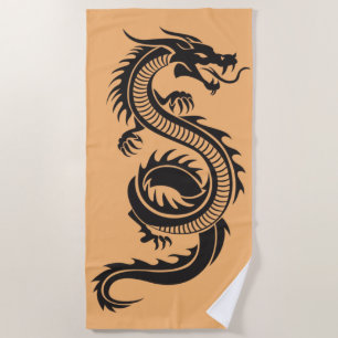 Chinese dragon beach towel