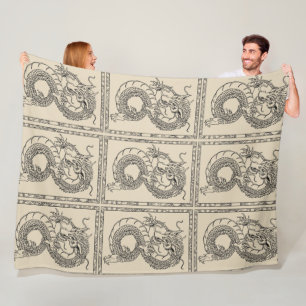 Chinese Dragon Blanket(Transparent) Fleece Blanket