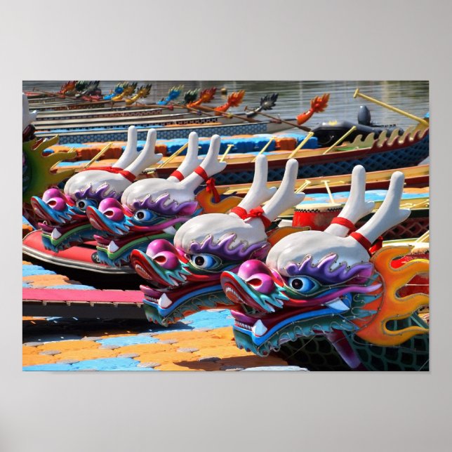 Chinese Dragon Boats in Taiwan Poster (Front)