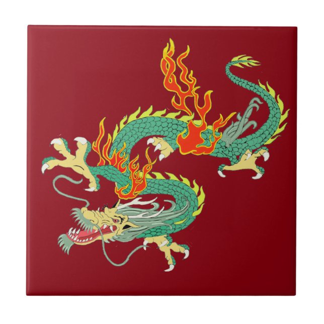 Chinese Dragon Ceramic Tile (Front)