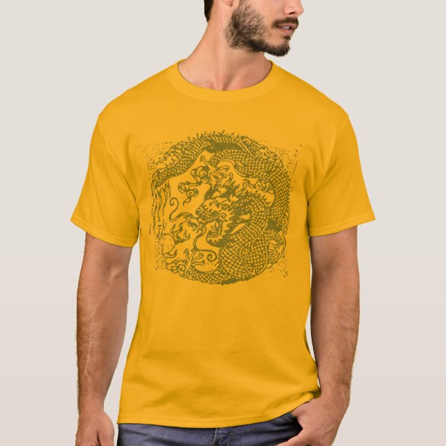 Chinese Dragon Circle Spiral T-Shirt (Front)