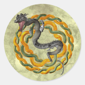 Chinese Dragon Classic Round Sticker