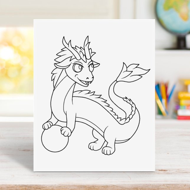 Chinese Dragon Colouring Page Poster (Creator Uploaded)