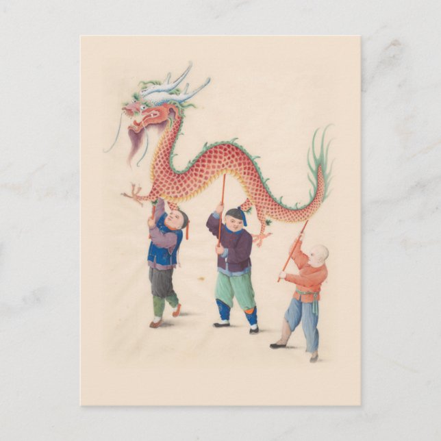 Chinese Dragon Dance Post Card (Front)