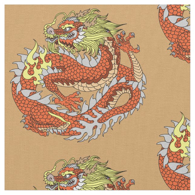 Chinese dragon fabric (Close Up)