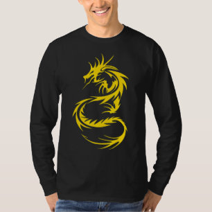 Chinese Dragon Fantasy Tattoo Gold Mythical Animal T-Shirt