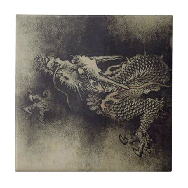 Chinese Dragon from Song Dynasty by Chen Rong Tile (Front)