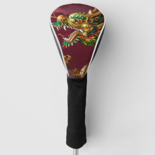 Chinese dragon golf head cover