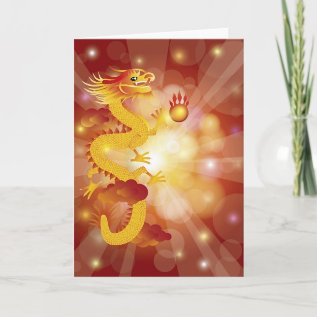 Chinese Dragon Greeting Card (Front)