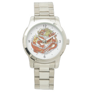 Chinese dragon keychain watch