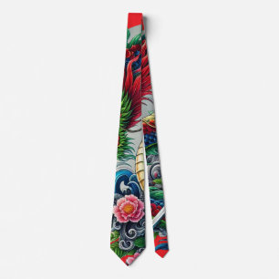 Chinese dragon leggings tie