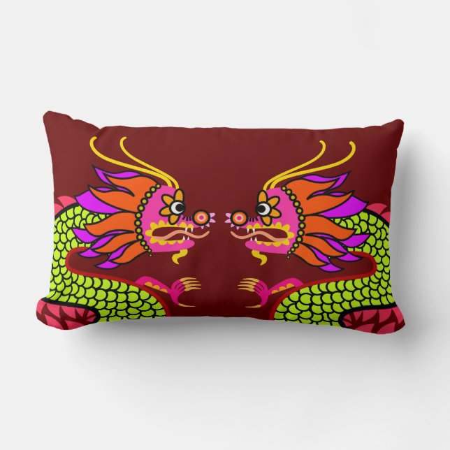 Chinese Dragon Lumbar Cushion (Front)