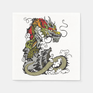 chinese dragon napkin