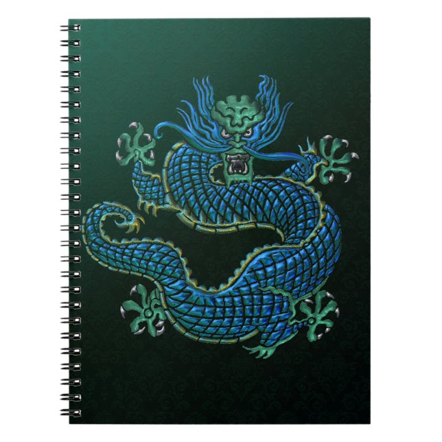 Chinese Dragon Ornament Spiral Notebook (Front)