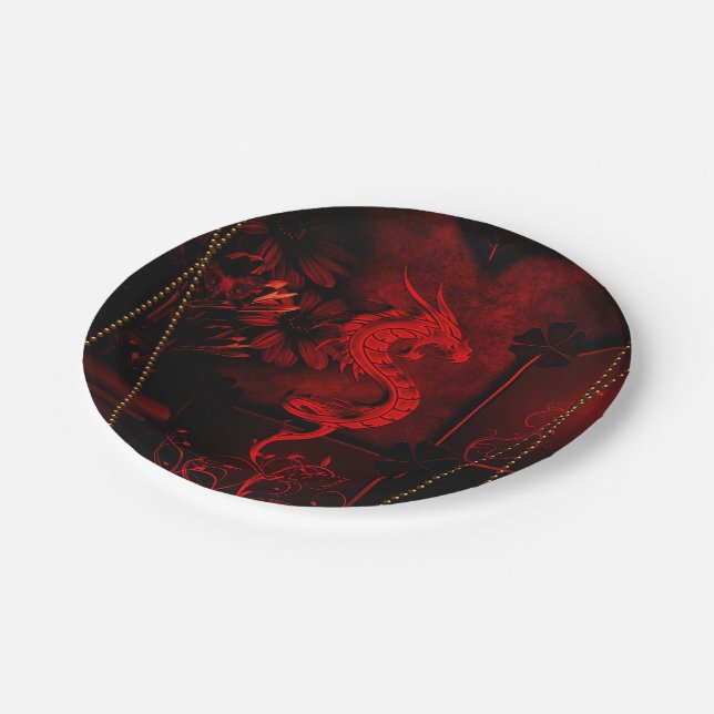 Chinese dragon paper plate (Angled)