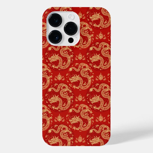 Chinese dragon pattern Lunar year 2024 iPhone Case (Back)