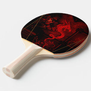 Chinese dragon ping pong paddle