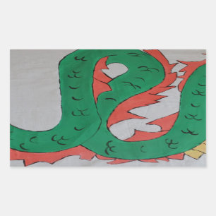 Chinese Dragon Rectangular Sticker