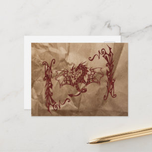 Chinese Dragon, Red Dragon, Fantasy, Mythology Postcard