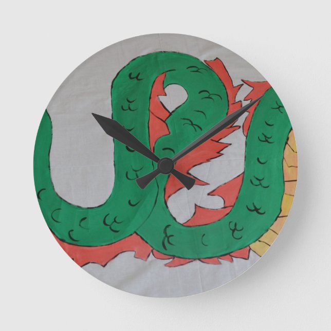 Chinese Dragon Round Clock (Front)