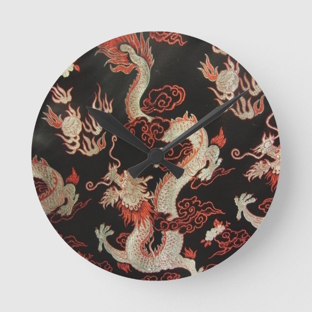 Chinese Dragon Round Clock (Front)