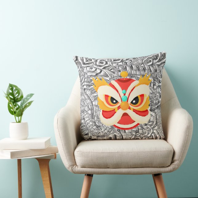 chinese dragon sketch drawing  cushion (Chair)