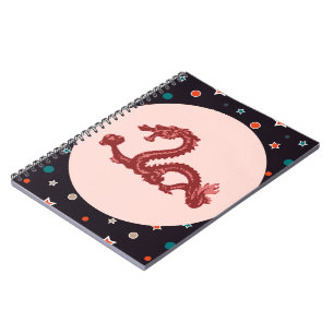 Chinese Dragon Star Pattern Fantasy Art Notebook